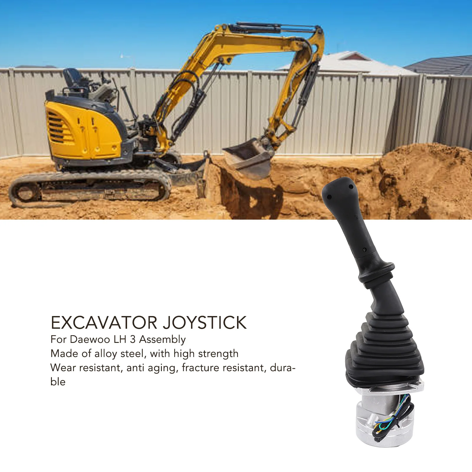 Excavator Joystick Professional Alloy Steel Anti Aging 410113 00124  Valve Joystick Easy Installation for LH 3 Assembly