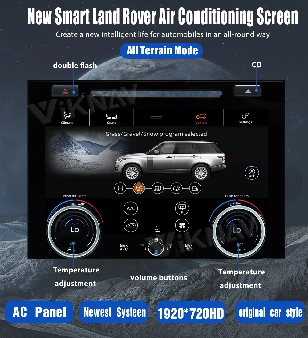 AC screen For Range Rover Vogue L405 HSE autobiography 2013-2017 AC Air Conditioning board Panel touch screen With CD