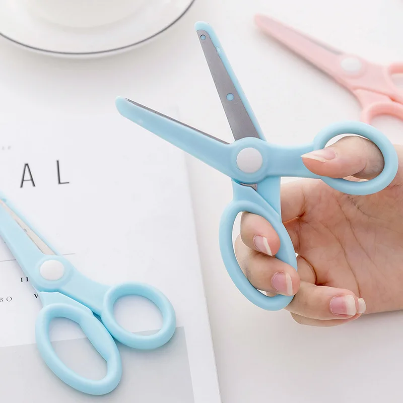 1pcs Child Safety Handcraft Scissors Anti-Pinch Hand Craft Tools for Elementary School Students Paper Cutting DIY