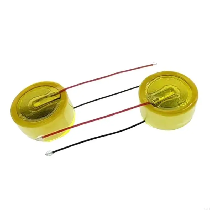 Large Capacity 68mAh Rechargeable Lithium Battery LIR1254 3.6V Button Cell with Wire for Headphone Microphones 