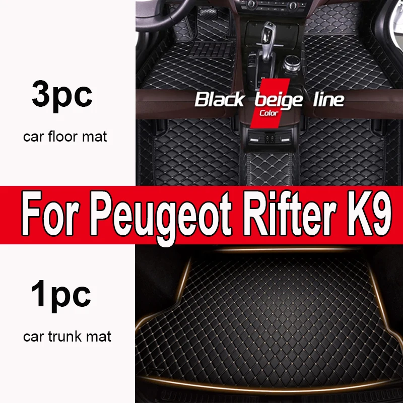 

Car Floor Mats For Peugeot Rifter K9 2019 2020 2021 2022 5seat Passenger Versions Waterproof Car Carpet Foot Mat Car Accessories