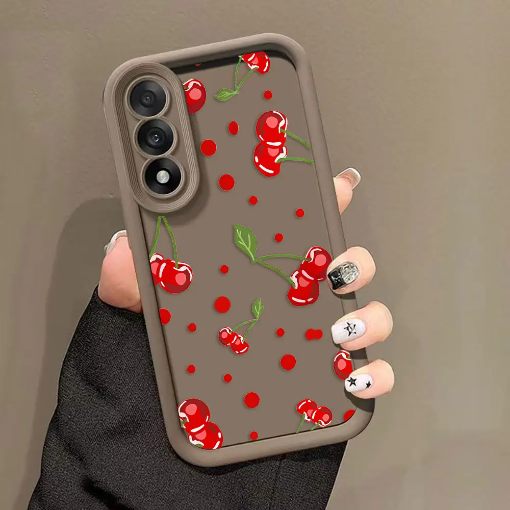 Phone Case For Samsung A13 A16 A17 A22 A23 A26 A27 A32 A36 A51 A52 A53 A54 A55 A56 A57 A71 A72 A73 Cover Cartoon Cheetah Cherry