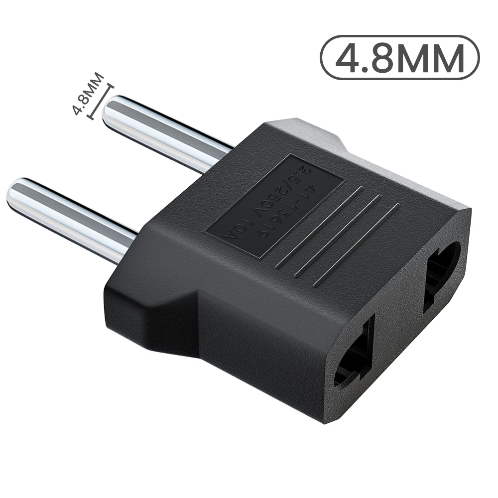 Adaptateur de prise électrique, convertisseur de prise US vers EU, adaptateur de voyage, adaptateur 