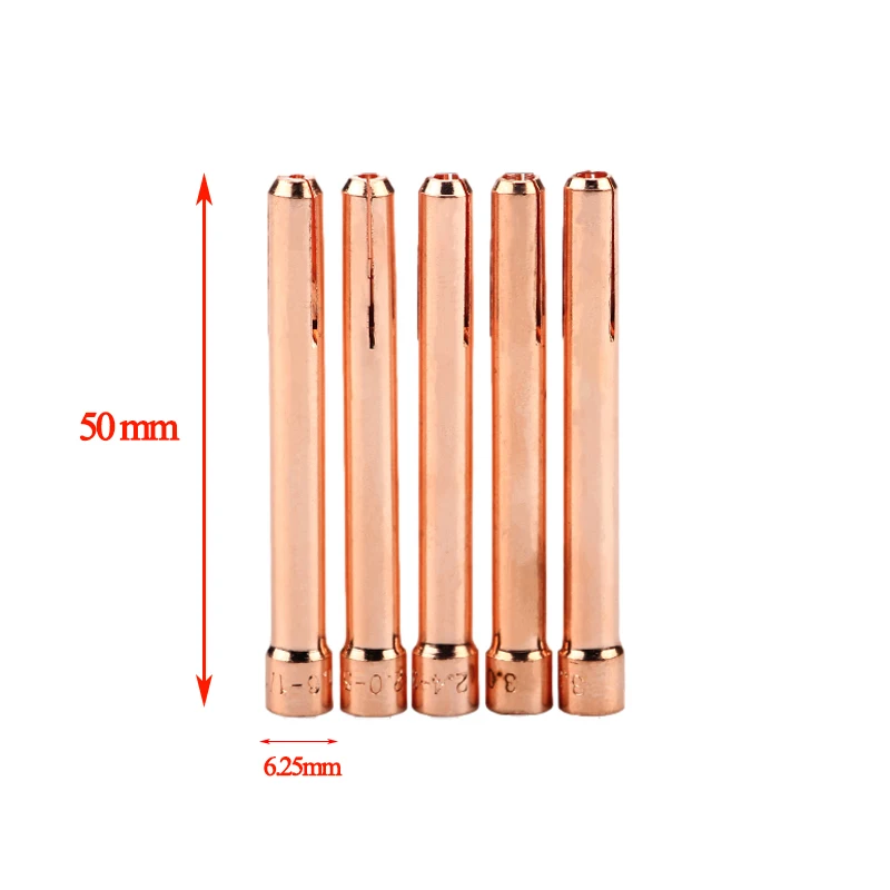 5/10Pcs WP-17/18/26 Argon Arc Welding Machine Accessories 1.6mm/2.0mm/2.4mm/3.0mm/3.2mm TIG Tungsten Collet Body and Collet