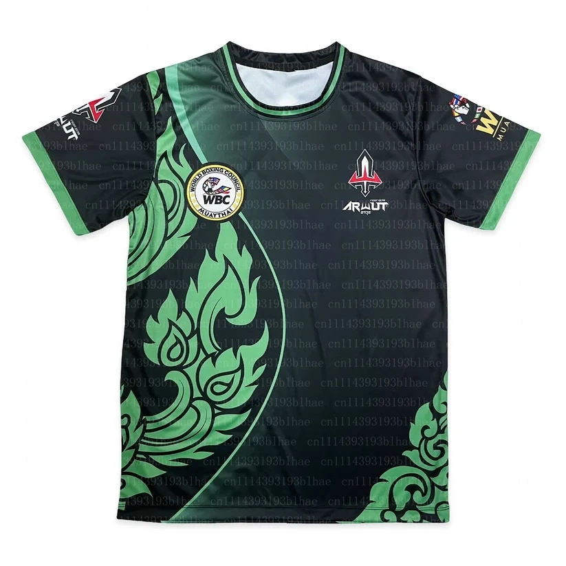 WBC Muay Thai 3D Print Men's Jersey World Festival Sportwear Male T-shirt Summer MMA Boxing Training Uniform Short Sleeve Tops