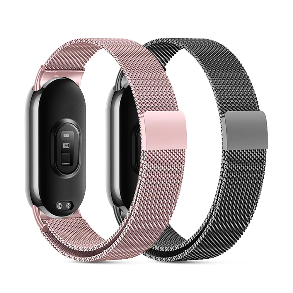 Stainless Steel Straps for Xiaomi mi band 10 miband 9 8 nfc Watch accessories magnetic belt correa bracelet mi smart 10 bands