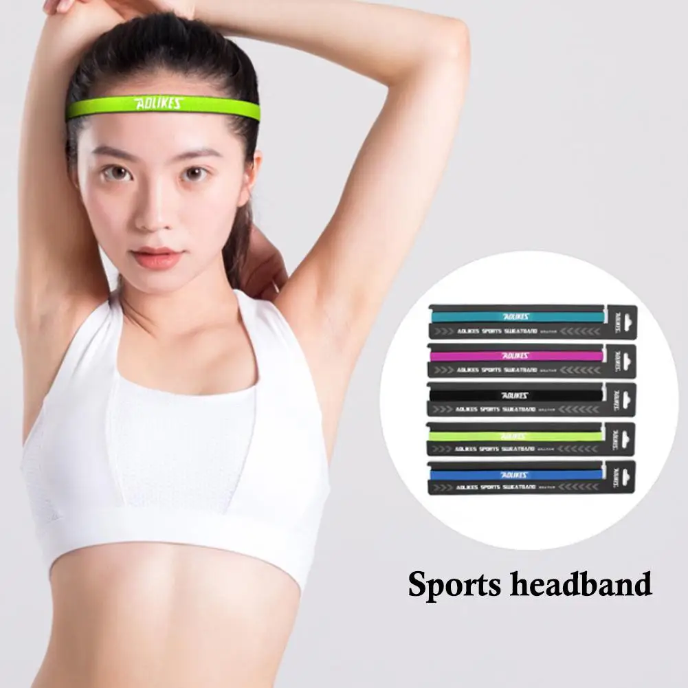 1 Pcs Rubber Elastic Head Sweatband Non-slip For Men Women Yoga Hair Bands Running Sweat Bands Fitness Headband Wholesale X4G0