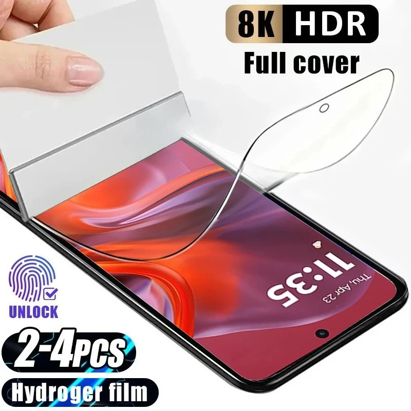 

2-4pcs Silicone Soft Hydrogel Film For Motorola Moto G05 G15 Power G35 G45 G55 G75 G84 G64 G54 G34 G24 G14 G04 Screen Protectors