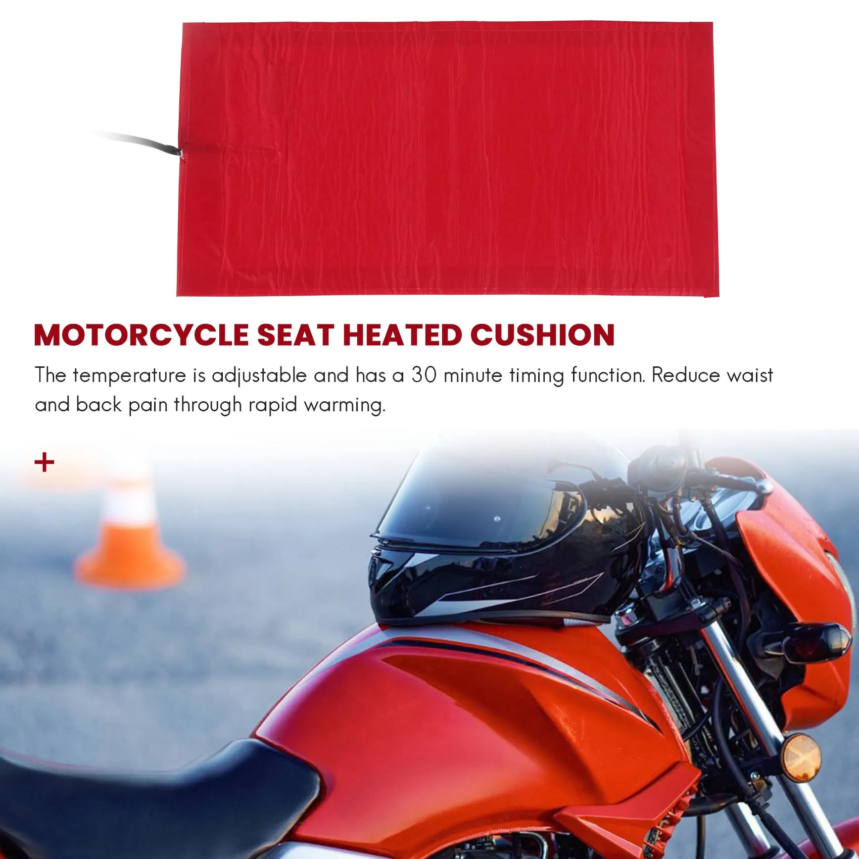 A54K-25W 12V Universal Motorcycle ATV Seat Heated Cushion Waterproof Pad Heating Pad Mat Winter Warmer