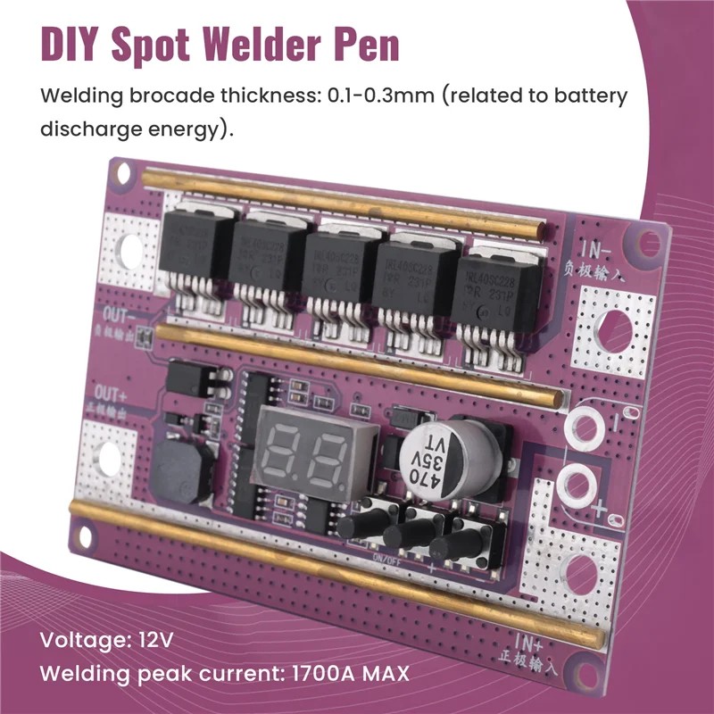 ABMR-K99 DIY Zgrzewarka Punktowa w Piórze Przenośna 12V Mała Automatyczna Zgrzewarka Akcesoria Akumulatorowa Zgrzewarka Punktowa Pióro Płyta Sterująca