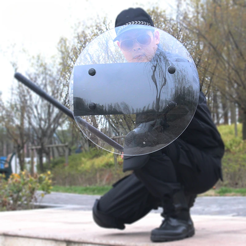 Riot Shield Security Handheld Transparent PC  Square/Round Shield Campus Shield