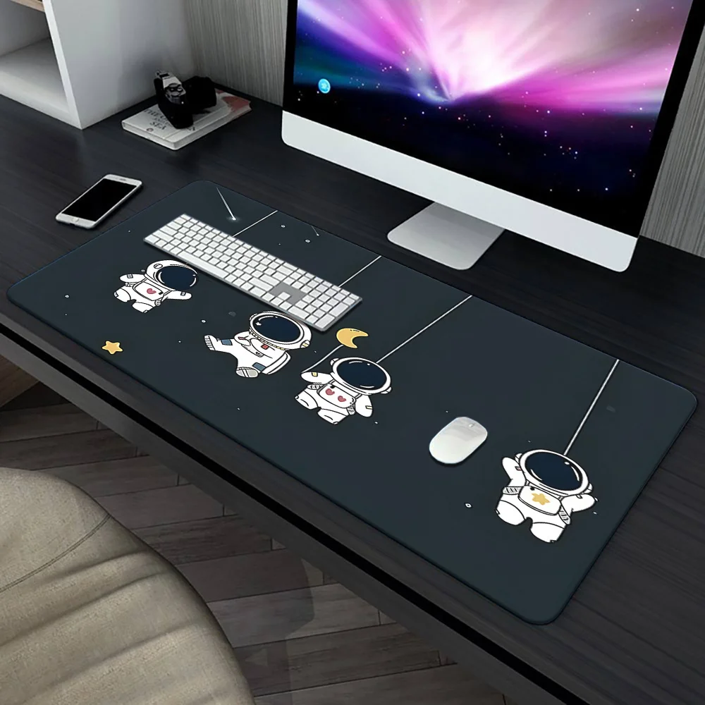 Tappetino per mouse stampato ad alta definizione con motivo astronauta, tappetini da gioco per computer da ufficio Tappetini per mouse antiscivolo in gomma Tappetino da scrivania