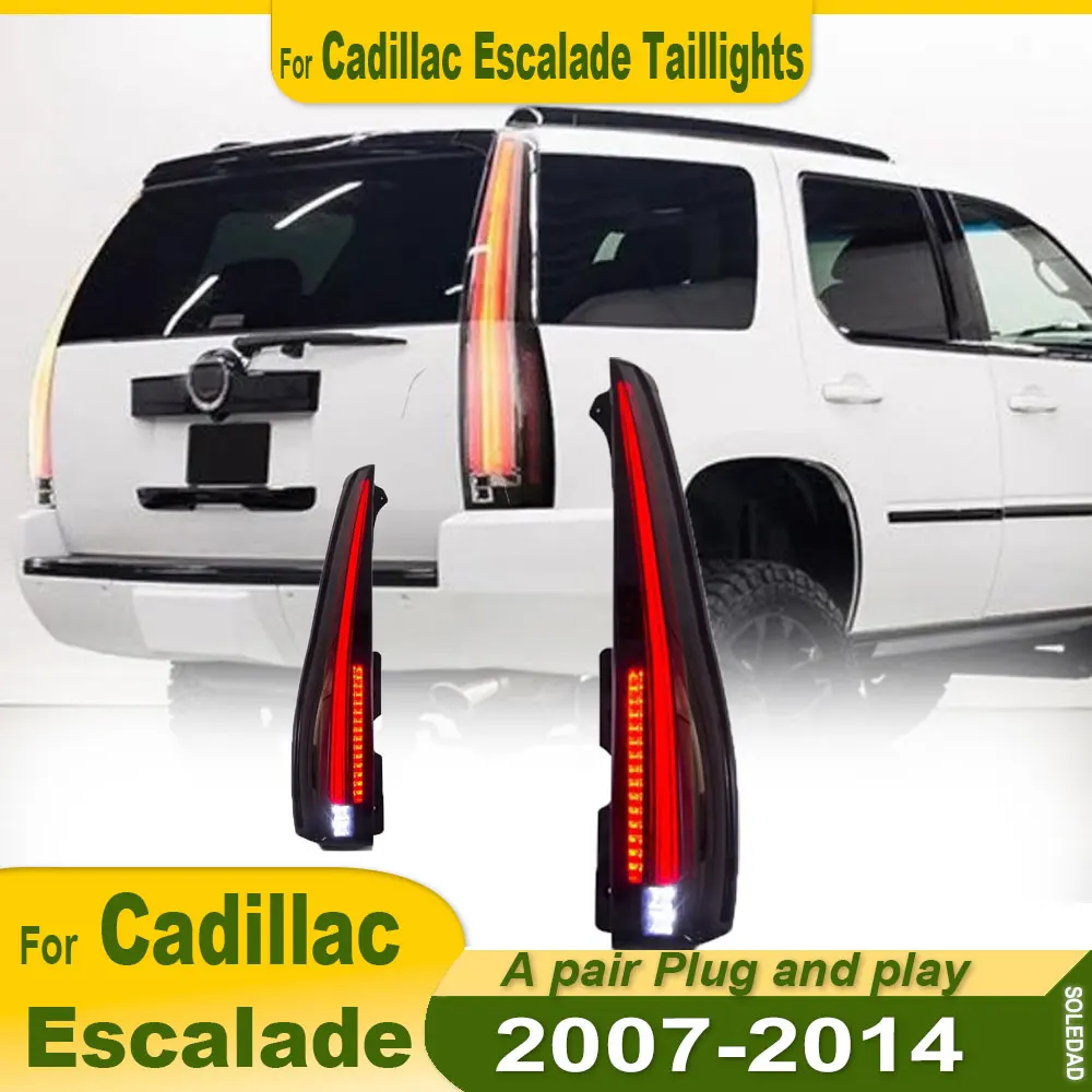 

Автомобильные задние фонари для Cadillac Escalade 2007 2008 2009 2010 2011 2012 2013 2014 Задний фонарь в сборе DRL Сигнал Тормоз Plug And Play