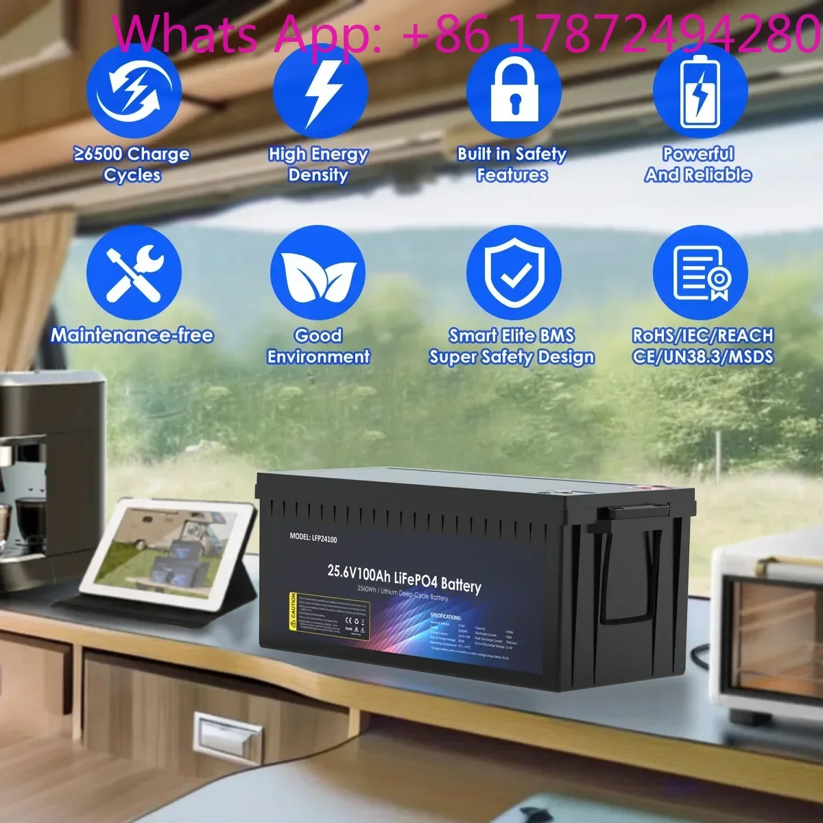 OEM ODM 24V 100Ah 200Ah 300Ah LiFePO4 Pack Solar Energy Storage