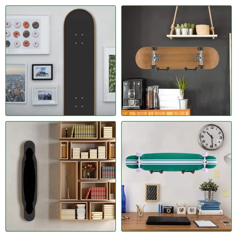 Skate Wall Hanger com Parafuso, Skate Hanger Completo, Guitarra Longboard e Snowboards