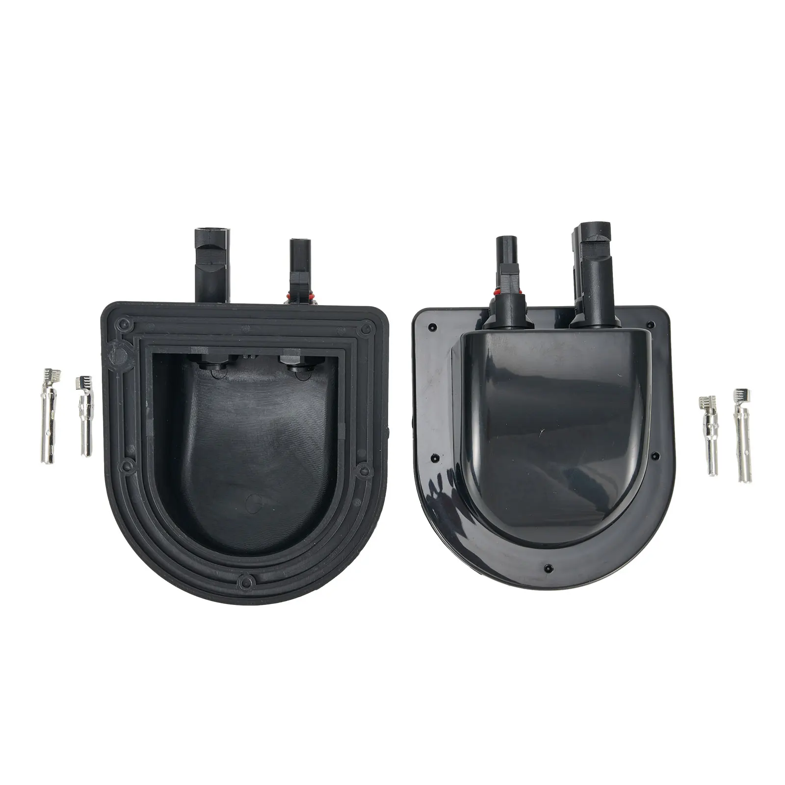 Solar Cable Gland Solar Connection Box RV Safety Solar Waterproof ABS Black Box Cable Cells Connections Housing