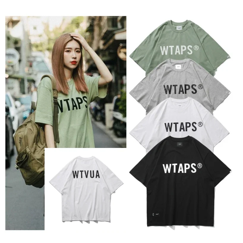 

WTAPS T Shirt 2024 Men Women High Quality Letter Print Logo Loose Short Sleeve T-ShirtY2k