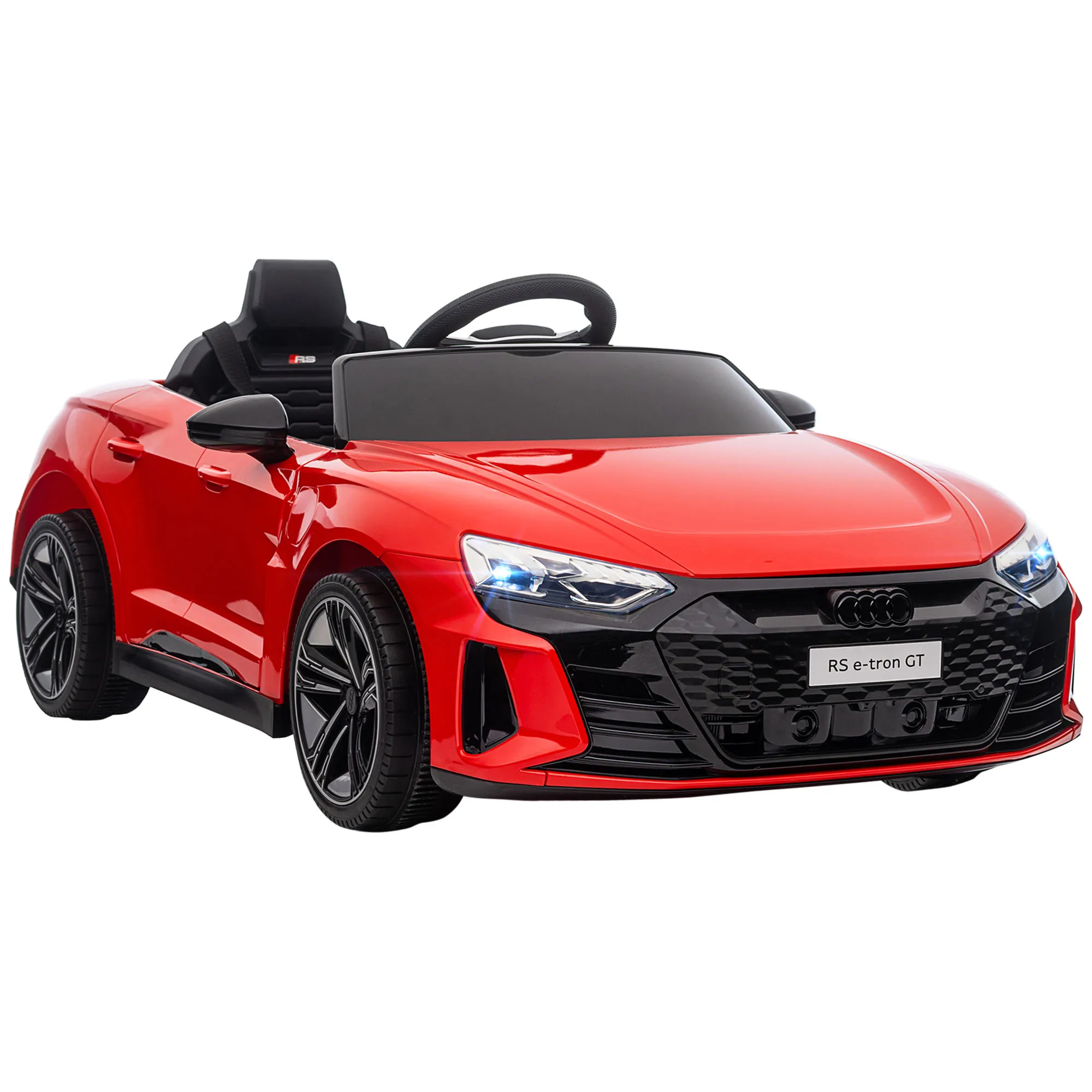 Ride Car 12V sous licence Audi RS E tron GT 3 1 MPH voiture électrique Ride jouet télécommande 4 roues Suspension klaxon musique lumières