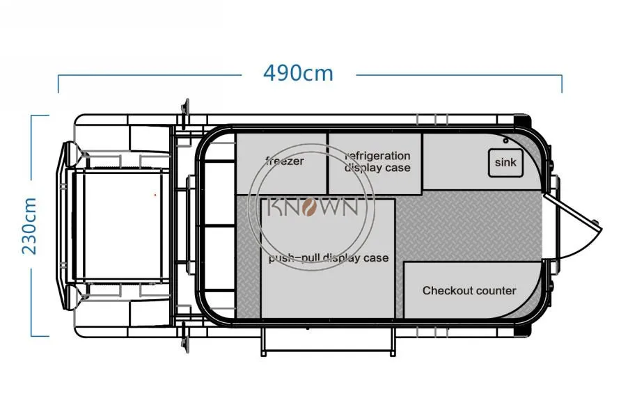 Hot Sale 5m Long Mobile Electric Food Truck Cart For Sale Europe Support Color Size And Inner Design Customize