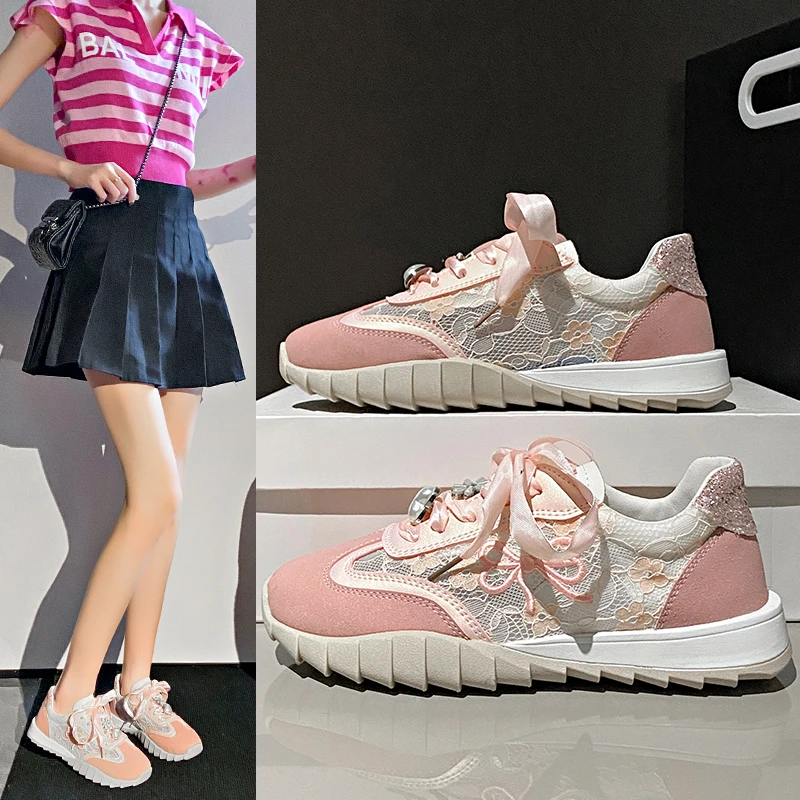 

Girls Golf Sport Sneakers Spring Summer Female Athletic Fitness Training Shoes Non-slip Outdoor Grass Golfing Shoes