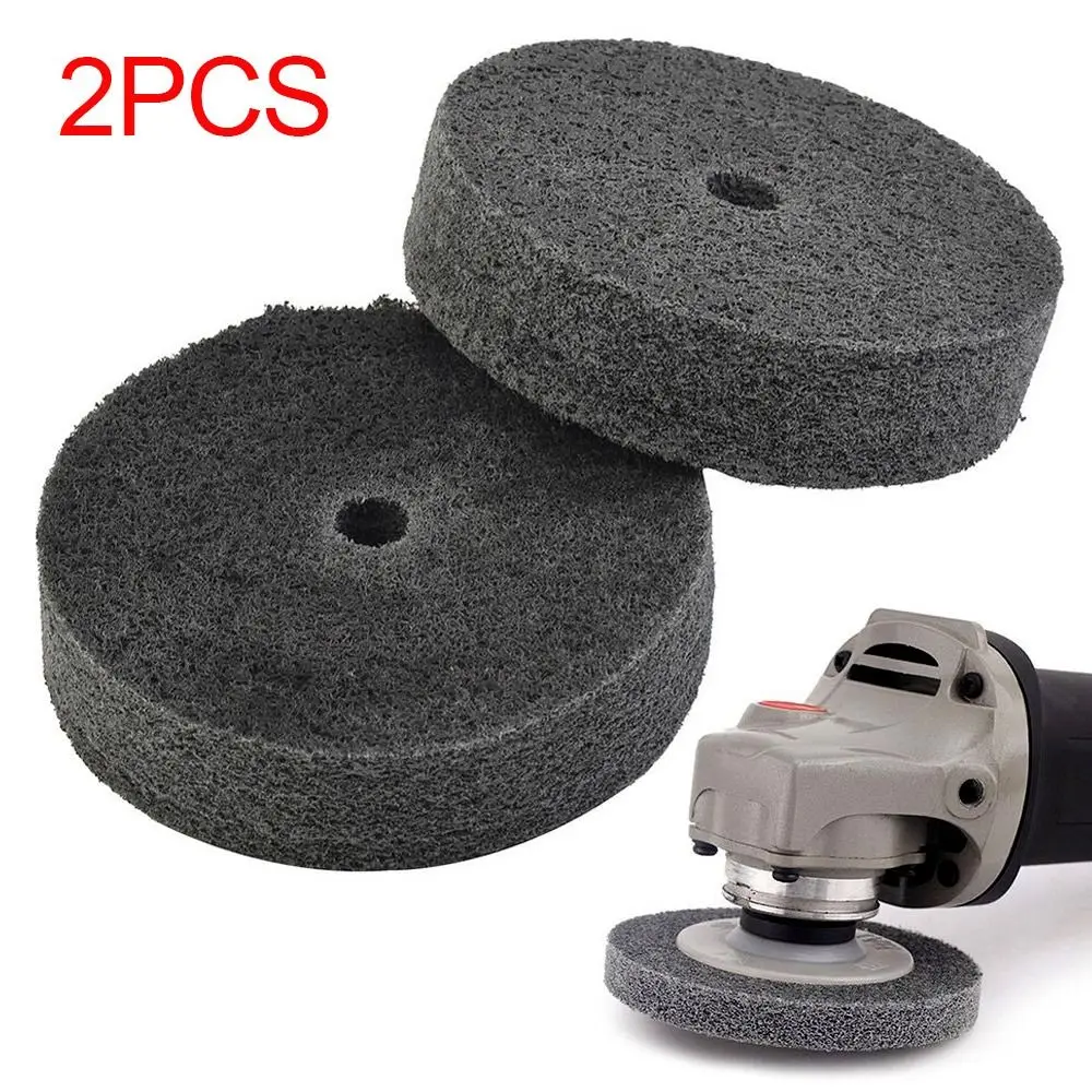 

2Pcs Durable Tool 3-inch Bench Grinder Nylon Polisher Pad Polishing Wheel Fiber Buffing Wheel