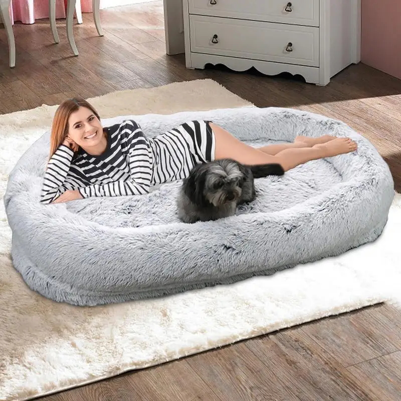 5/6XL Super Soft Large Dog Bed Plush Cat Mat Dog Beds For Large Dogs Bed Labradors House Round Cushion Pet Dog Rest Mat Pet Bed