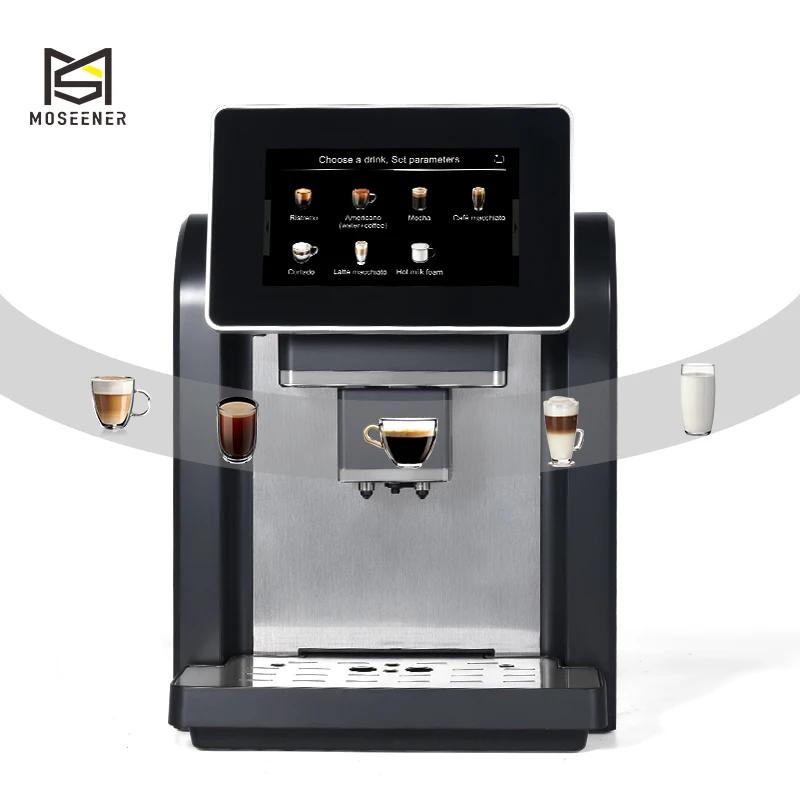 Smart Commercial Coffee Maker Super Automatic Bean Cup For Hotels Programmable Brew System