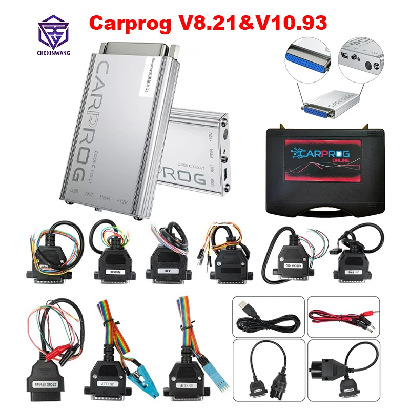 

Online Carprog V8.21+Keygen Full Adapter With Toolbox Car Prog V10.93 For Airbag/IMMO/Radio/ECU Programmer Auto Repair Tool