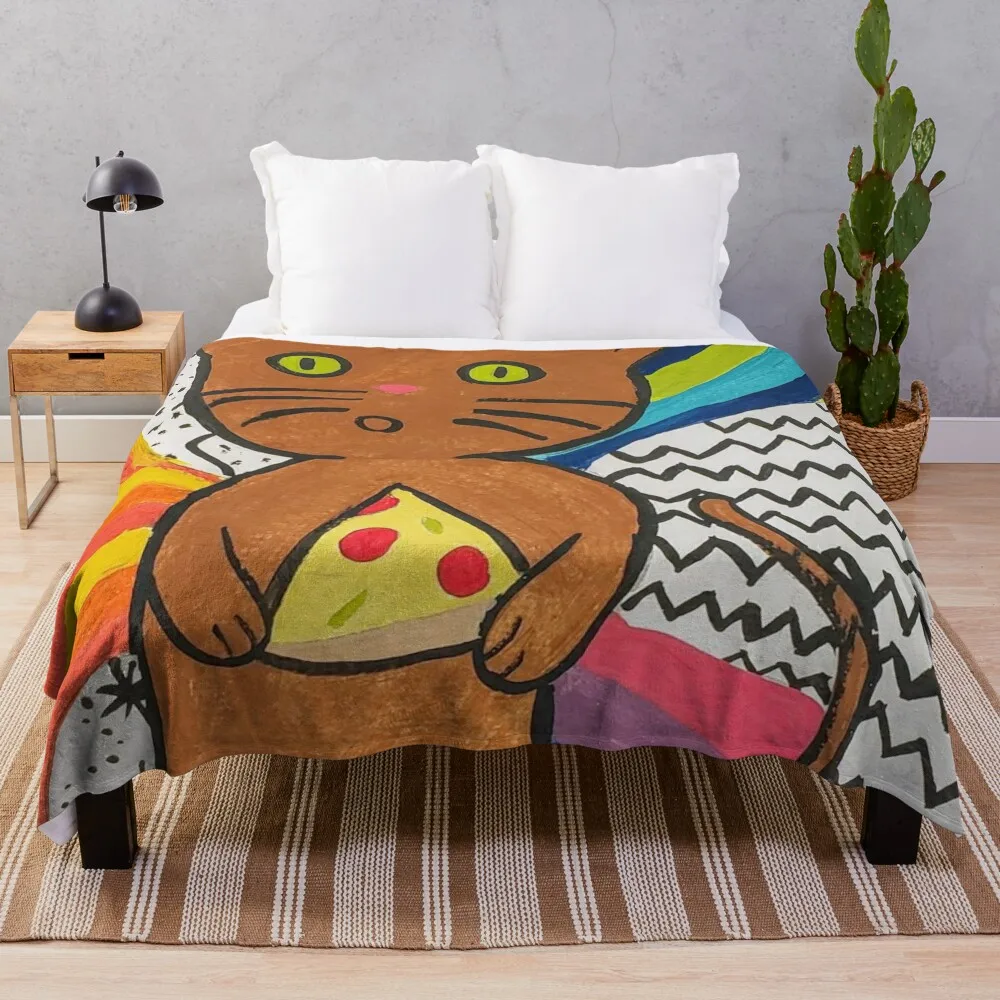 

Pizza please Throw Blanket Bed Fashionable for sofa Soft Plush Plaid Vintage Blankets