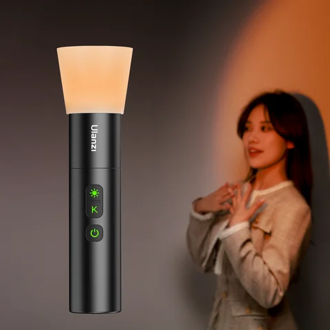Ulanzi LM07 Flashlight Videography Zoomable Photography Fill Light Ambience Light with 1/4'' Thread for Filmmake Portrait Shoot