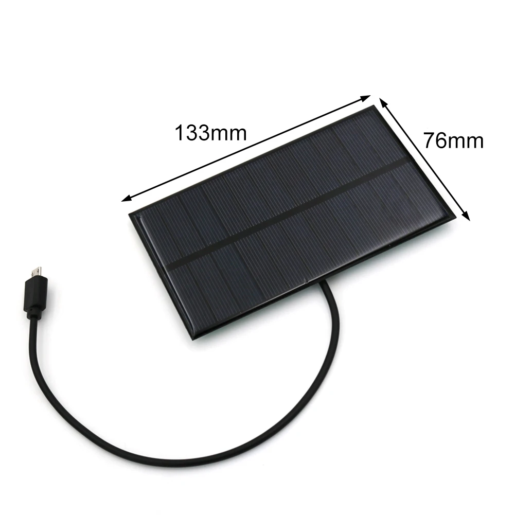 Outdoor Use Solar Panel Power Bank Compact Solar Charger Efficient 2W Output Lightweight Design Outdoor Adventure Gear