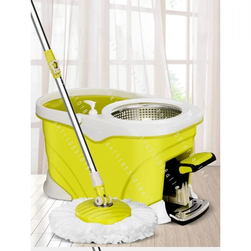 

Metal Pedal Rotating Mop Metal Basket Hoisting Rod Extendable Large Capacity 12L Fashionable Design Household Cleaning Tools
