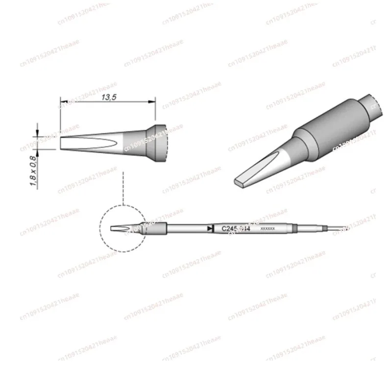 

Подходит для оригинальных наконечников для паяльника C245-944, паяльные наконечники 061, 844, 907, 807, 407, 770, 759, 741, 729