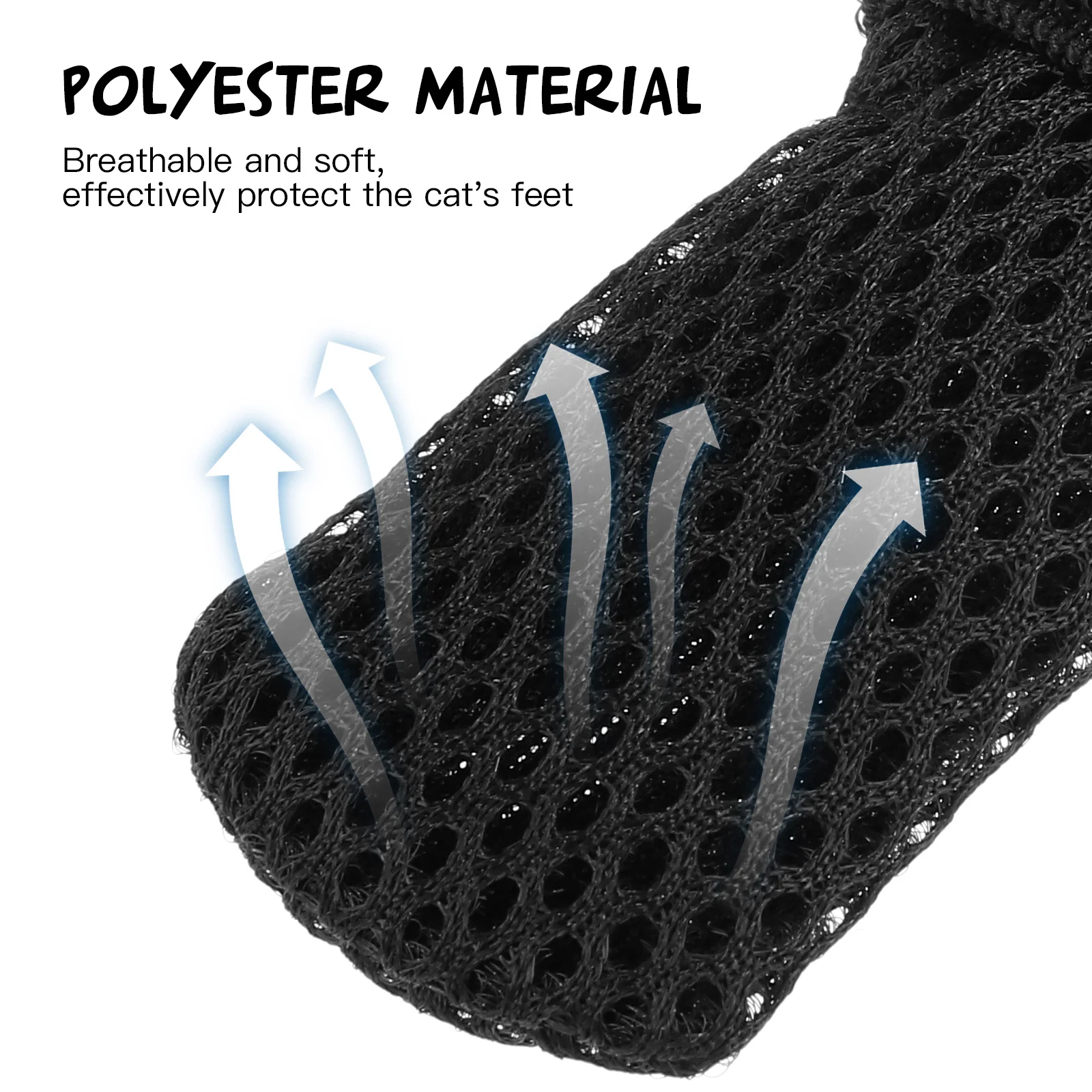 

4Pcs Cat Shoes Protective Adjustable Foot Covers Cat Paw Protectors Anti-Scratch Claw Caps Feeding Medicine Boots