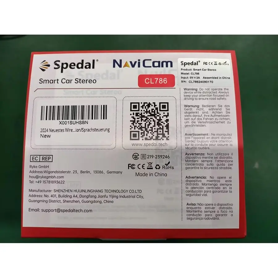 ستيريو سيارة مع CarPlay اللاسلكي وAndroid Auto، شاشة CL786 CarPlay للسيارة، صورة أمبير منظر طبيعي 7 IPS تعمل باللمس، مرآة