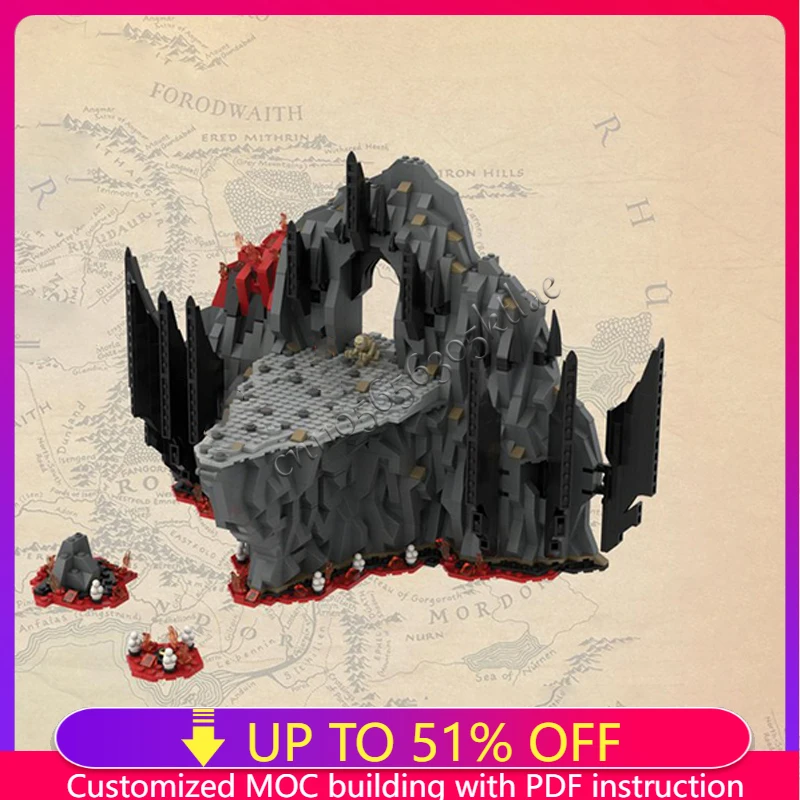 

2093 PCS MOC Medieval The Furnace Of Doom Modular Model Customize Building Block Kids Diy Assembly Education Toys Christmas Gift