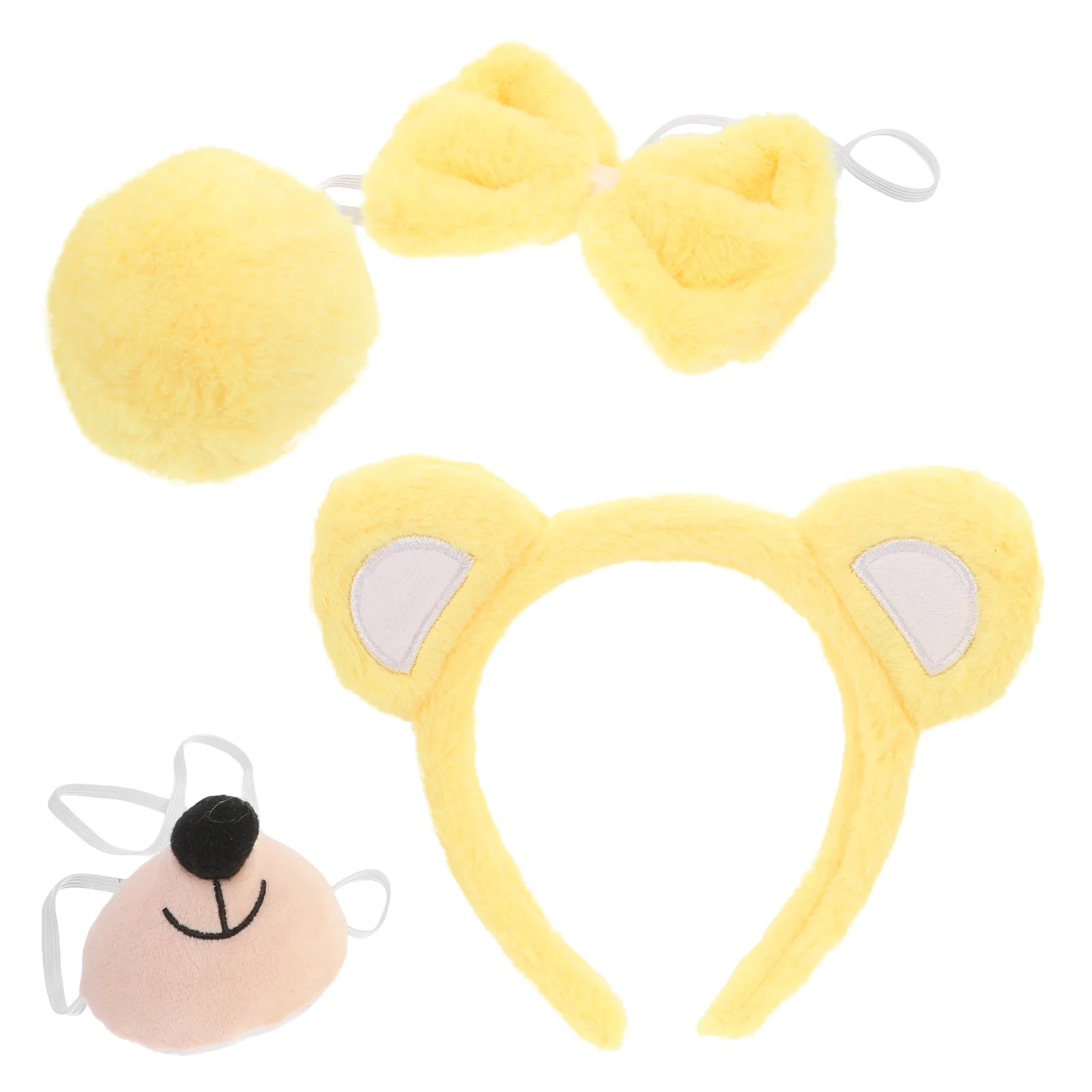 Ensemble de boules d'ours pour cosplay, accessoires animaux mignons, bande de sauna avec queue, costume Kiev illage