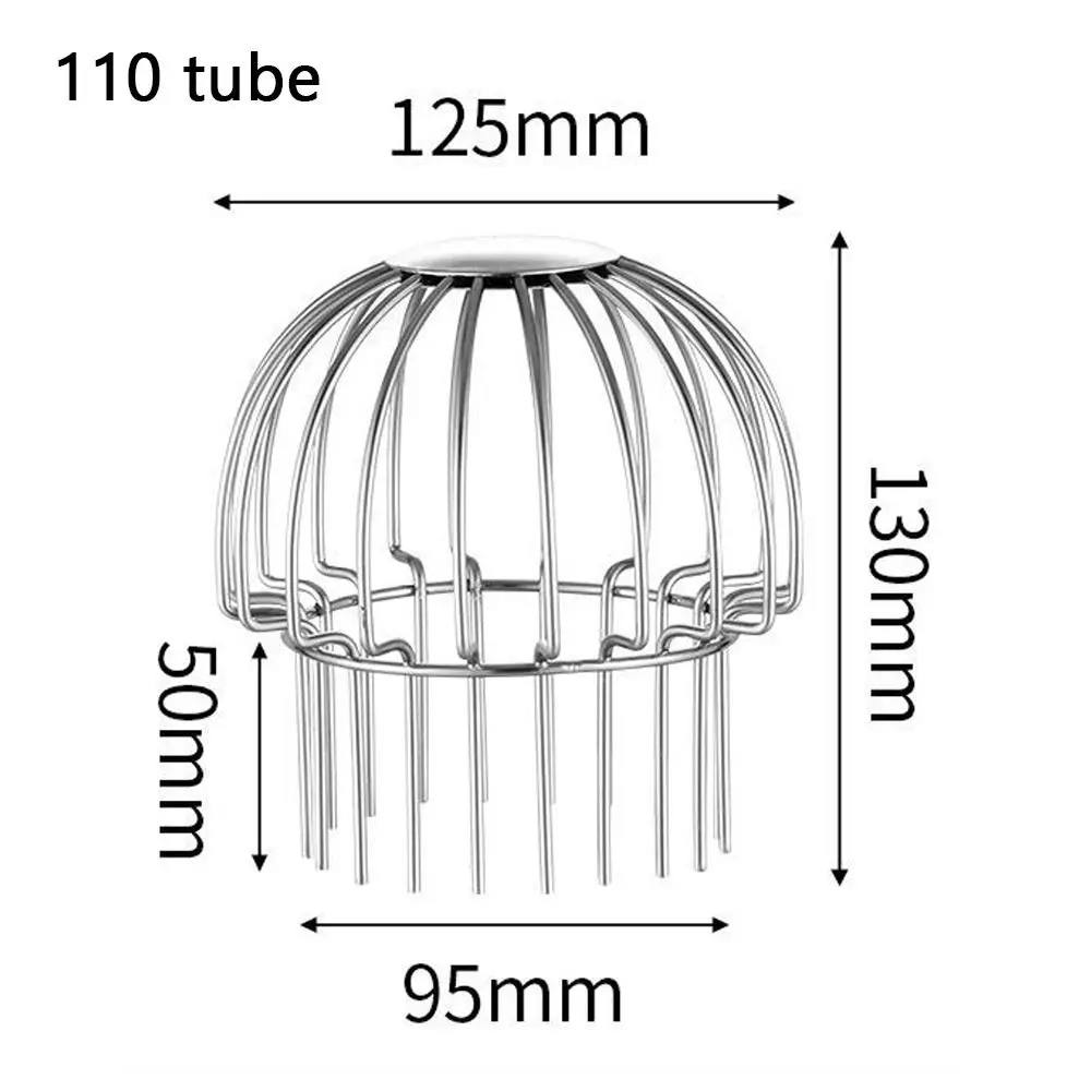 

Трап для пола с круглым крыхом, антиблокирующая крышка для балконного дренажа из нержавеющей стали, большая крышка для дождевой трубы