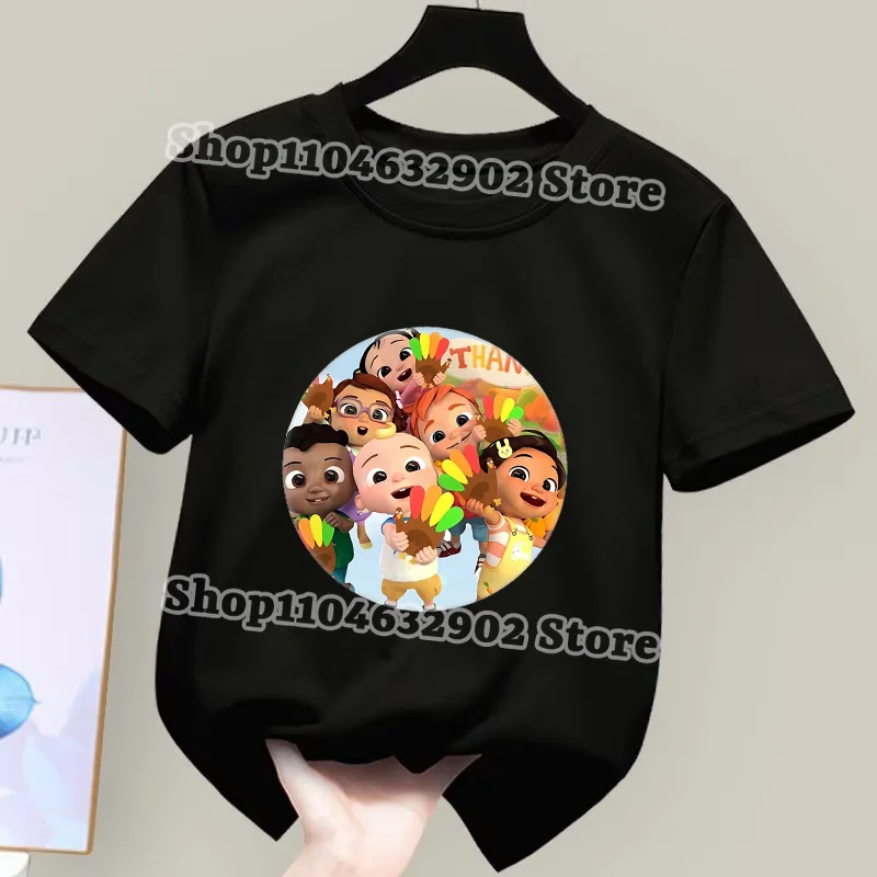 Cocomelons Children T-shirts Boys Girls Cute Tee Cartoon Anime Pattern T-shirt Kids Summer Clothes Cotton Tops Child Party Gifts view 4