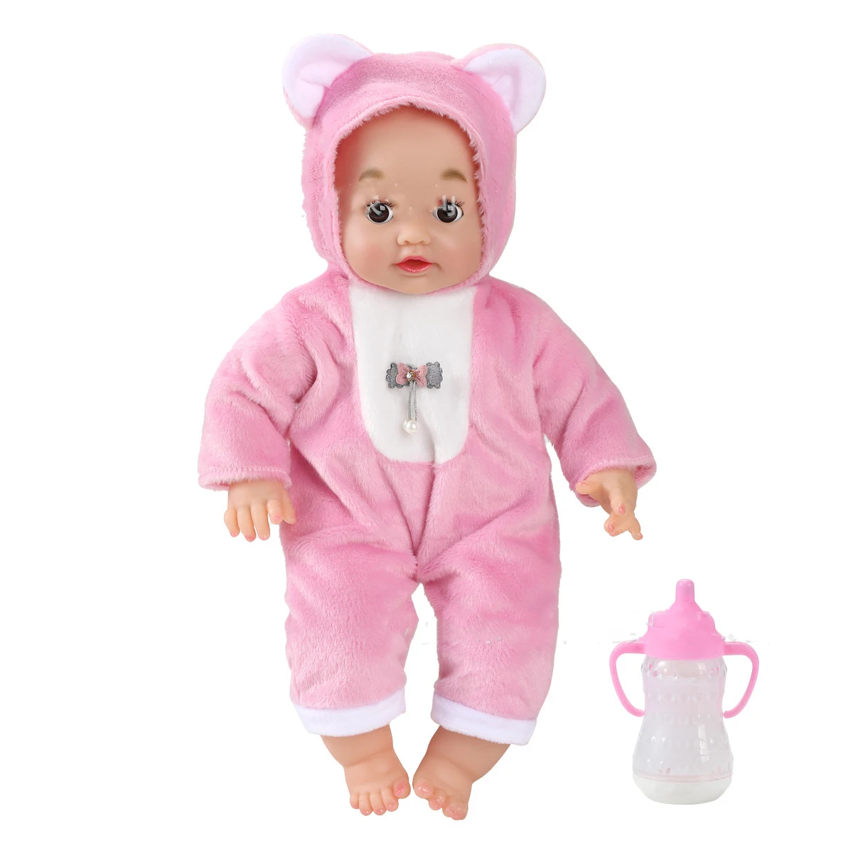 Lalka Reborn 46 cm, zabawka z funkcjami symulowanymi, pluszowa lalka winylowa, zawiera ubranka i kapelusze dla lalki, najlepszy prezent świąteczny dla dzieci.