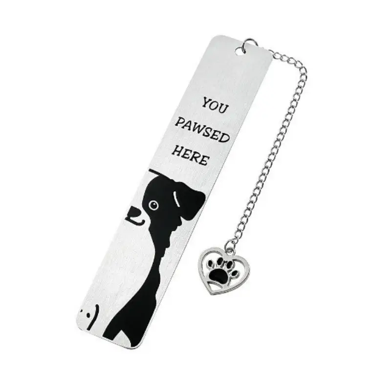 1pc Cute Cat Dog Bookmarks For Cat Lover Stainless Steel Bookmarks Reading Marking Stationery For Book Lovers