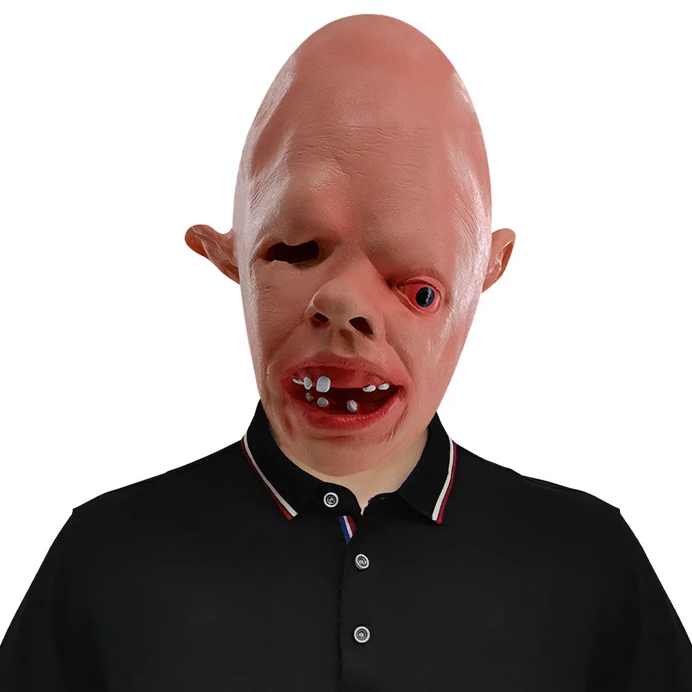 Halloween Horror-Maske aus Latex, Gruselige Kostüm-Party-Requisite, Unheimlicher Goonies-Ausdruck – Detail 1