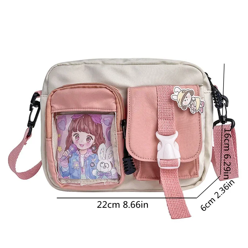 Women Canvas Small Crossbody Bags Casual Cute Student Girls Messenger Bag Ladies Phone Purse Handbag Shoulder Bag image 2