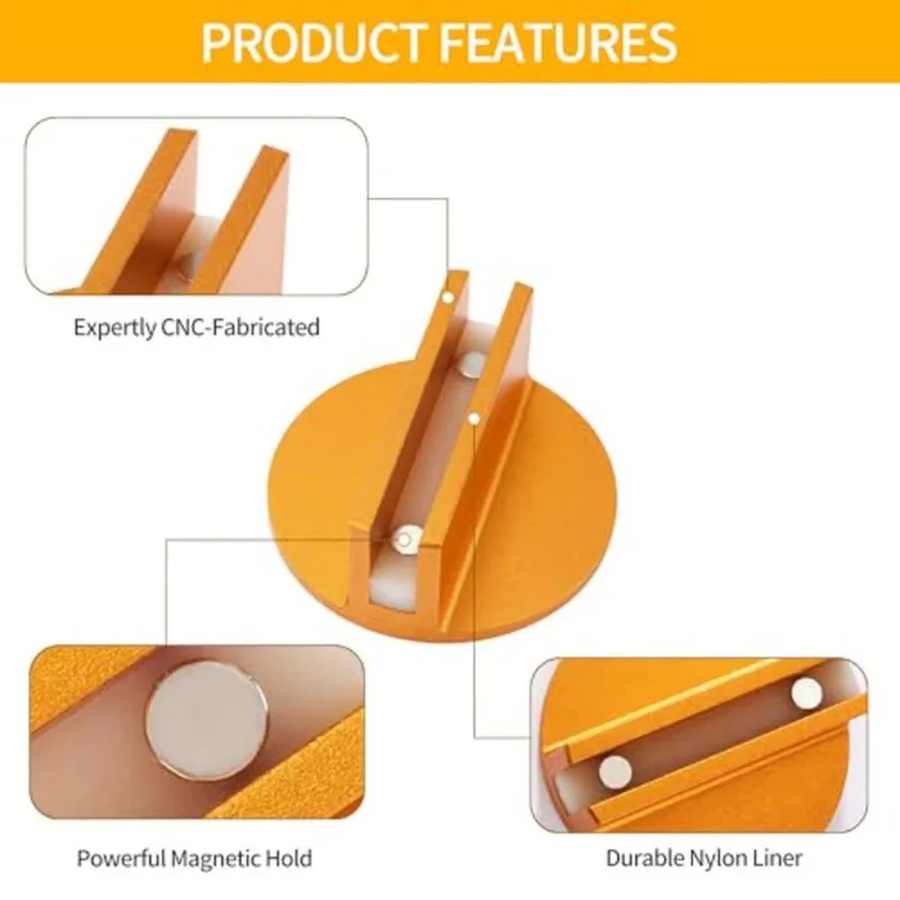 6063 Aluminum Pinch Weld Adapter Jack Pad with Strong Magnetic Hold and Protective Nylon Liner for Safe Vehicle Lifting
