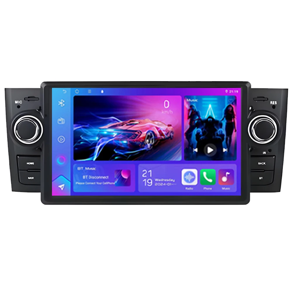 أندرويد 15 Carplay لشركة فيات غراندي بونتو لينيا 2007- 2012 نظام تحديد المواقع والملاحة فيديو راديو السيارة أنظمة ذكية مراقبة السيارة DSP