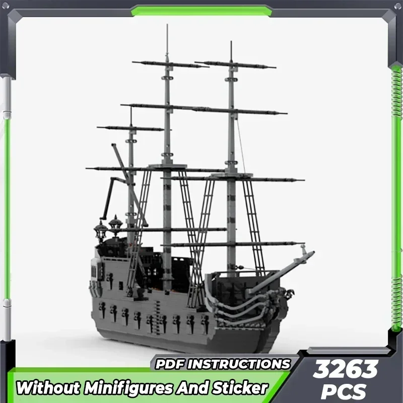 Moc Building Bricks Military Model Classic Black Pirate Ship Technology Modular Blocks Gifts Christmas Toys DIY Sets Assembly