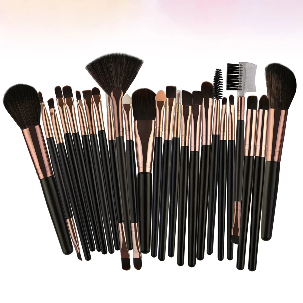 

25Pcs Brush Set High Quality Plastic Handle Soft Touch Makeup Tools for Beginners Perfect Daily Use Kit