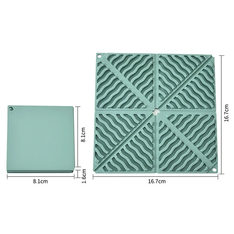 HGHO Folding Placemats, Insulation Mats, Tableware Coasters Portable Household Storage Placemats Kitchen Gadgets