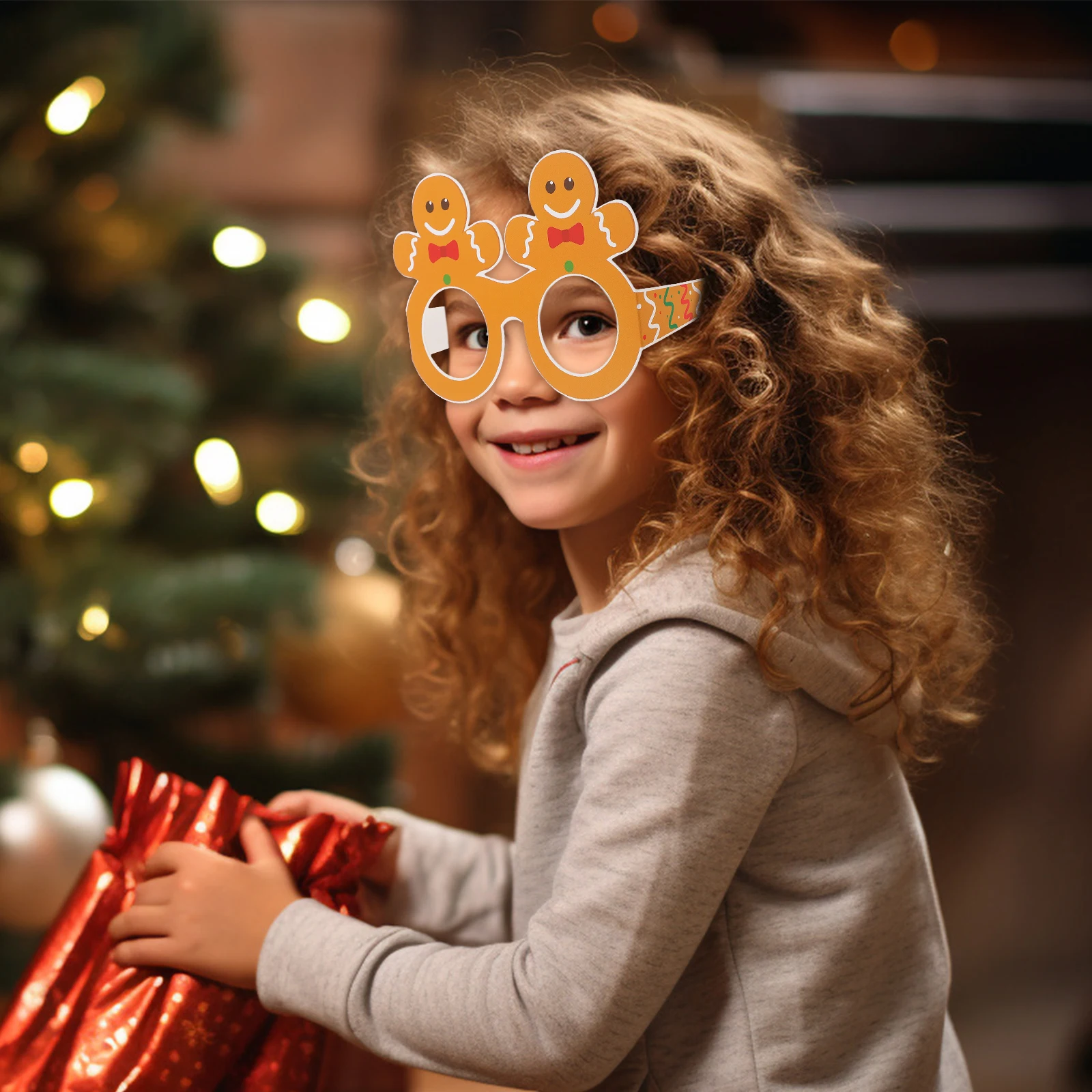 

8 Pcs Christmas Glasses Funny Eyeglasses ' Party Eyewear Decorate Frame Paper