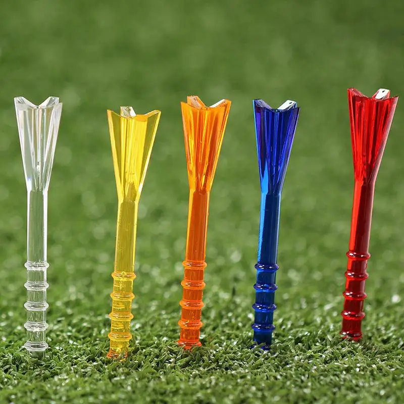 PGM 50pcs Golf Tees Plastic Transparent 5 Claws Tee Random Colors TE013